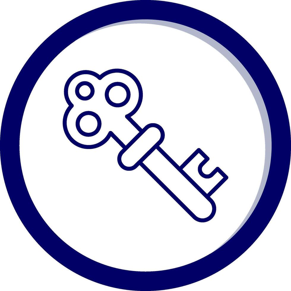 Old Key Vector Icon