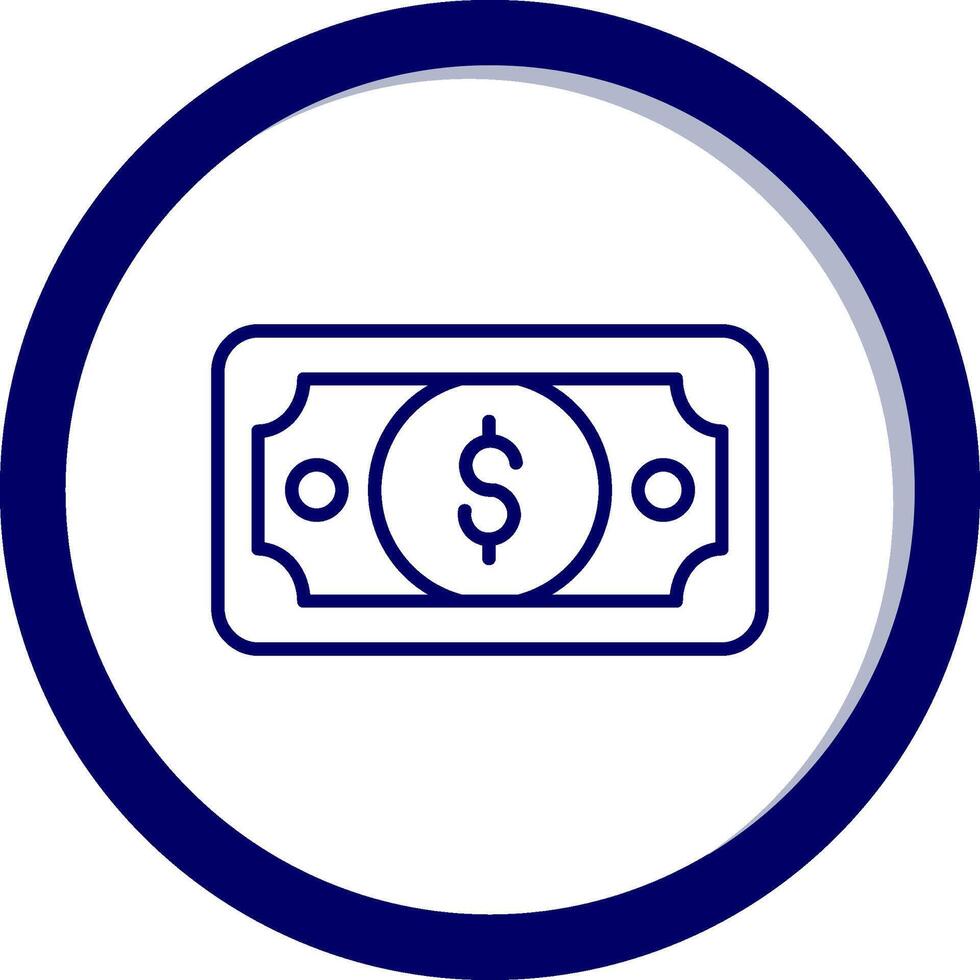 icono de vector de dólar