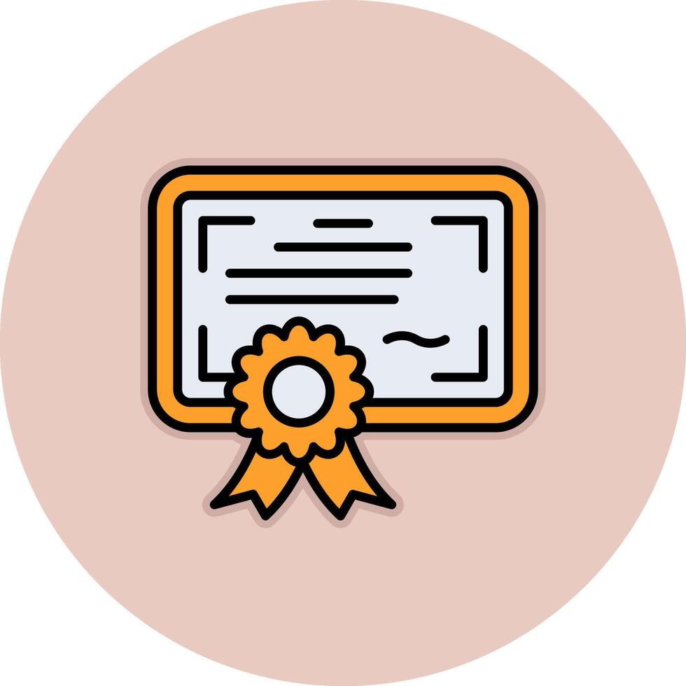 icono de vector de certificado