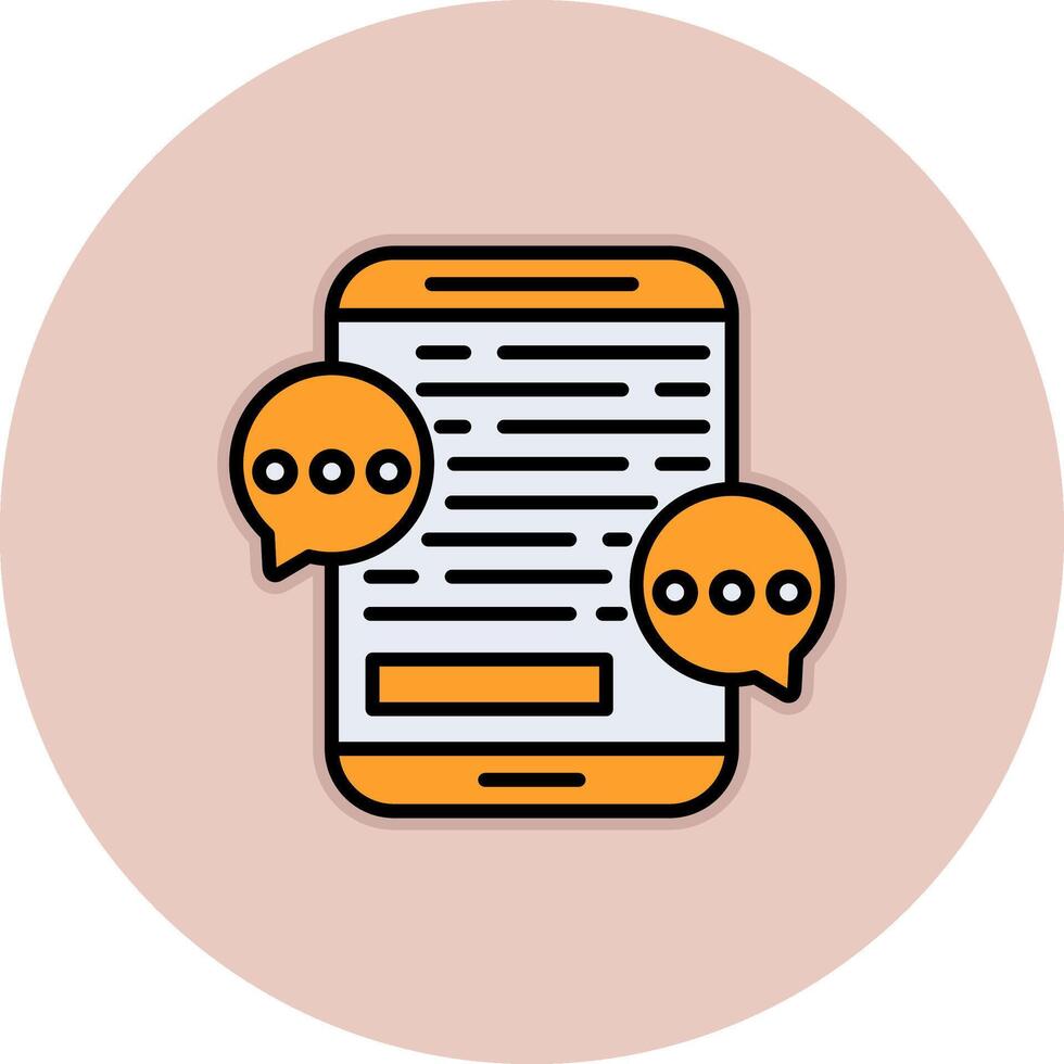 Mobile Chat Vector Icon