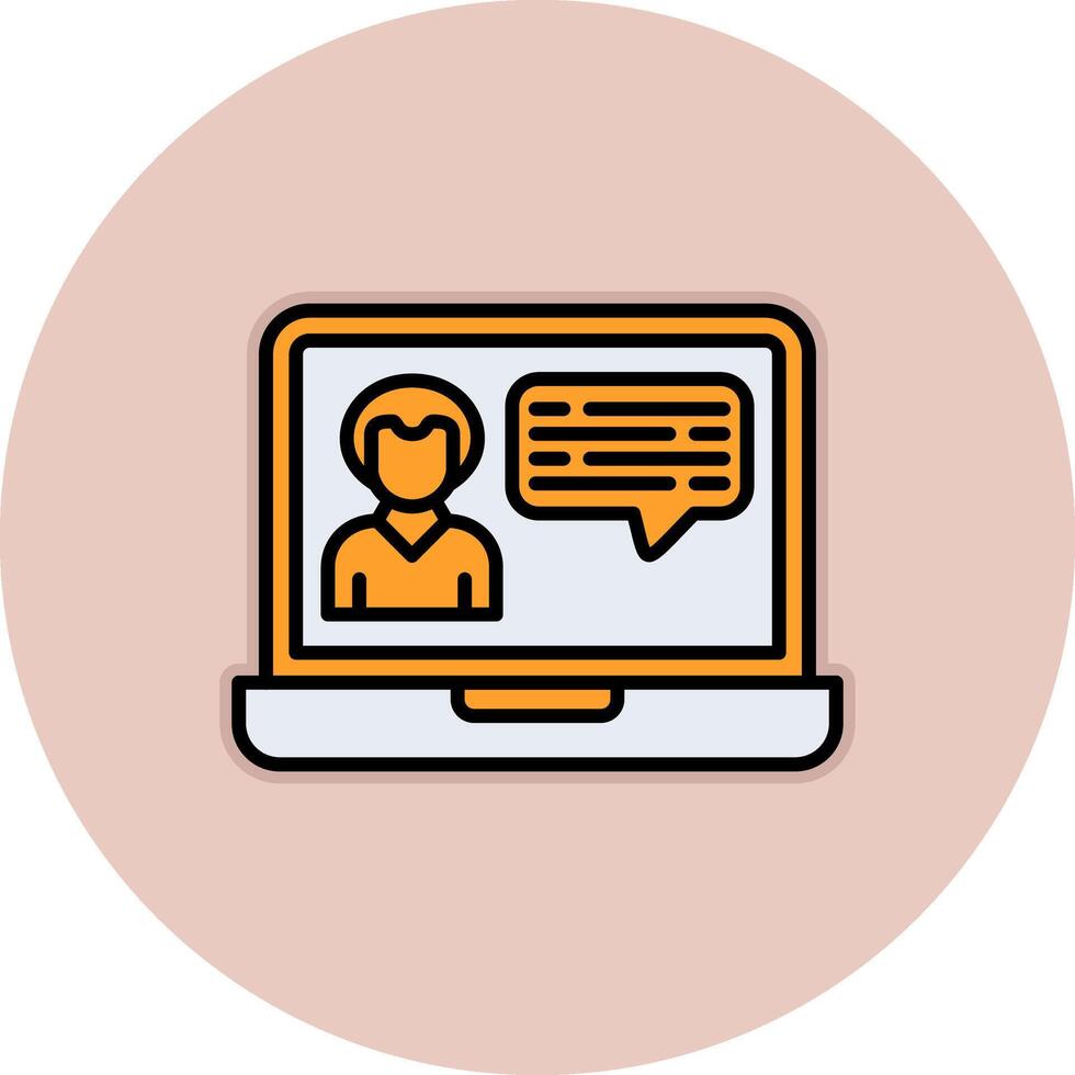 Video Call Chat Vector Icon