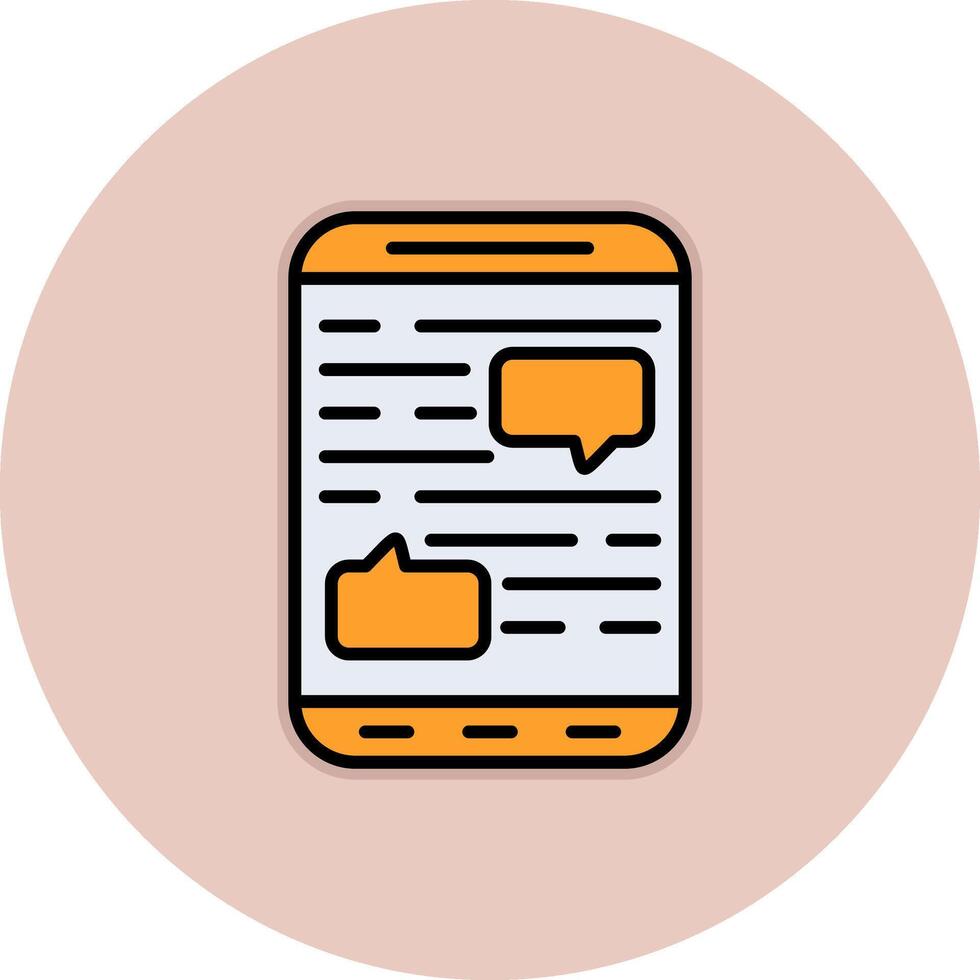 Mobile Chat Vector Icon