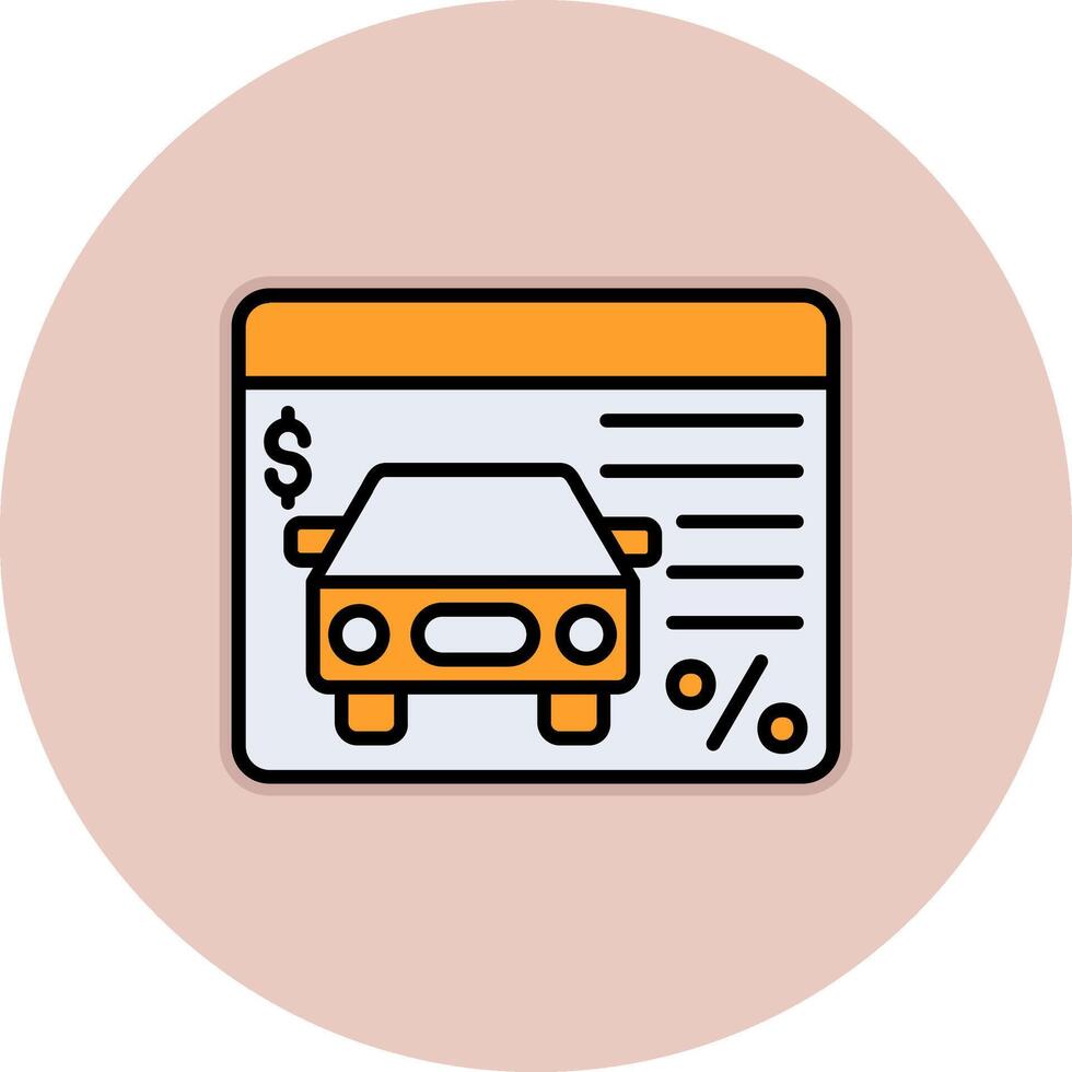 Car Loan Vector Icon