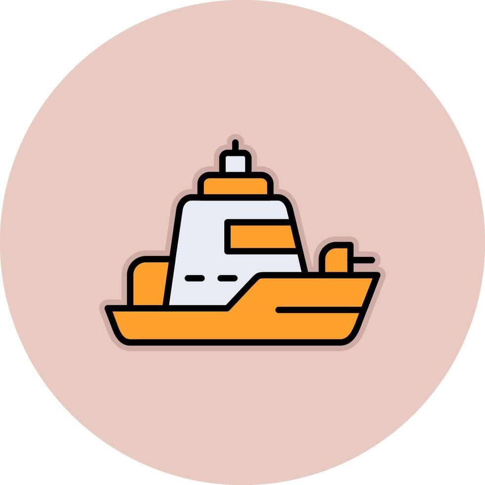 icono de vector de barco