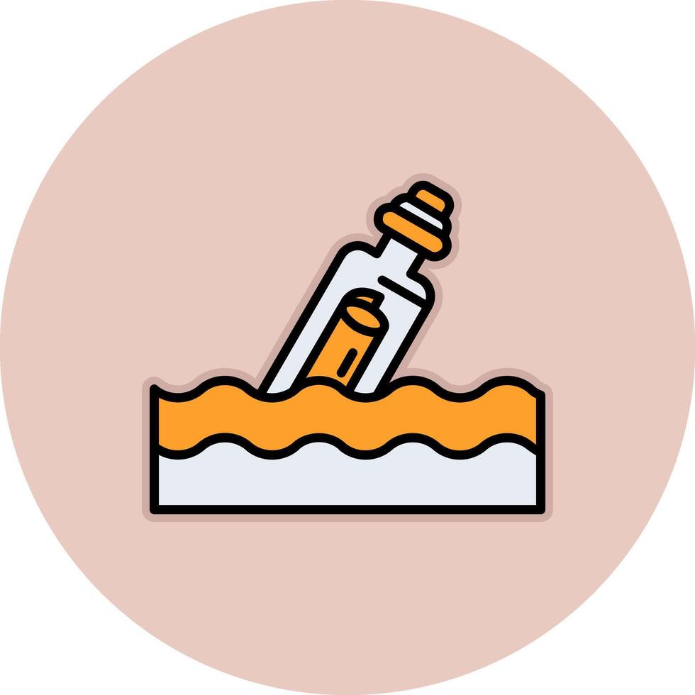 Message In A Bottle Vector Icon