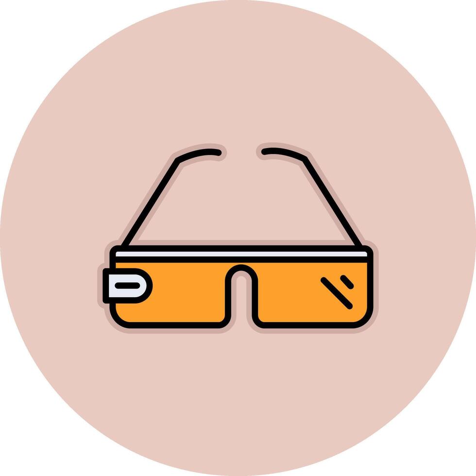 icono de vector de gafas inteligentes