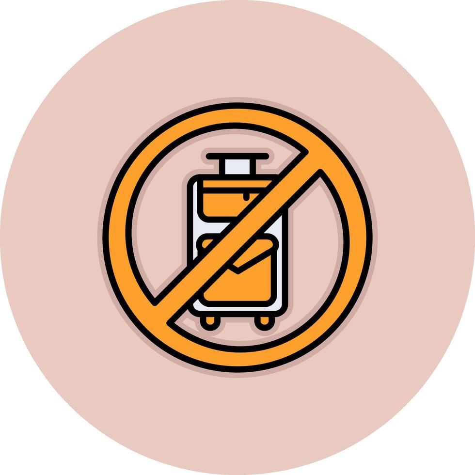 No Travelling Vector Icon