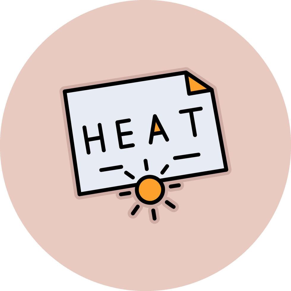 icono de vector de calor