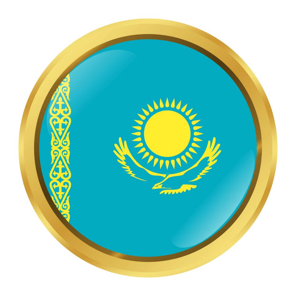 Kazakhstan Flag Circle Shape png