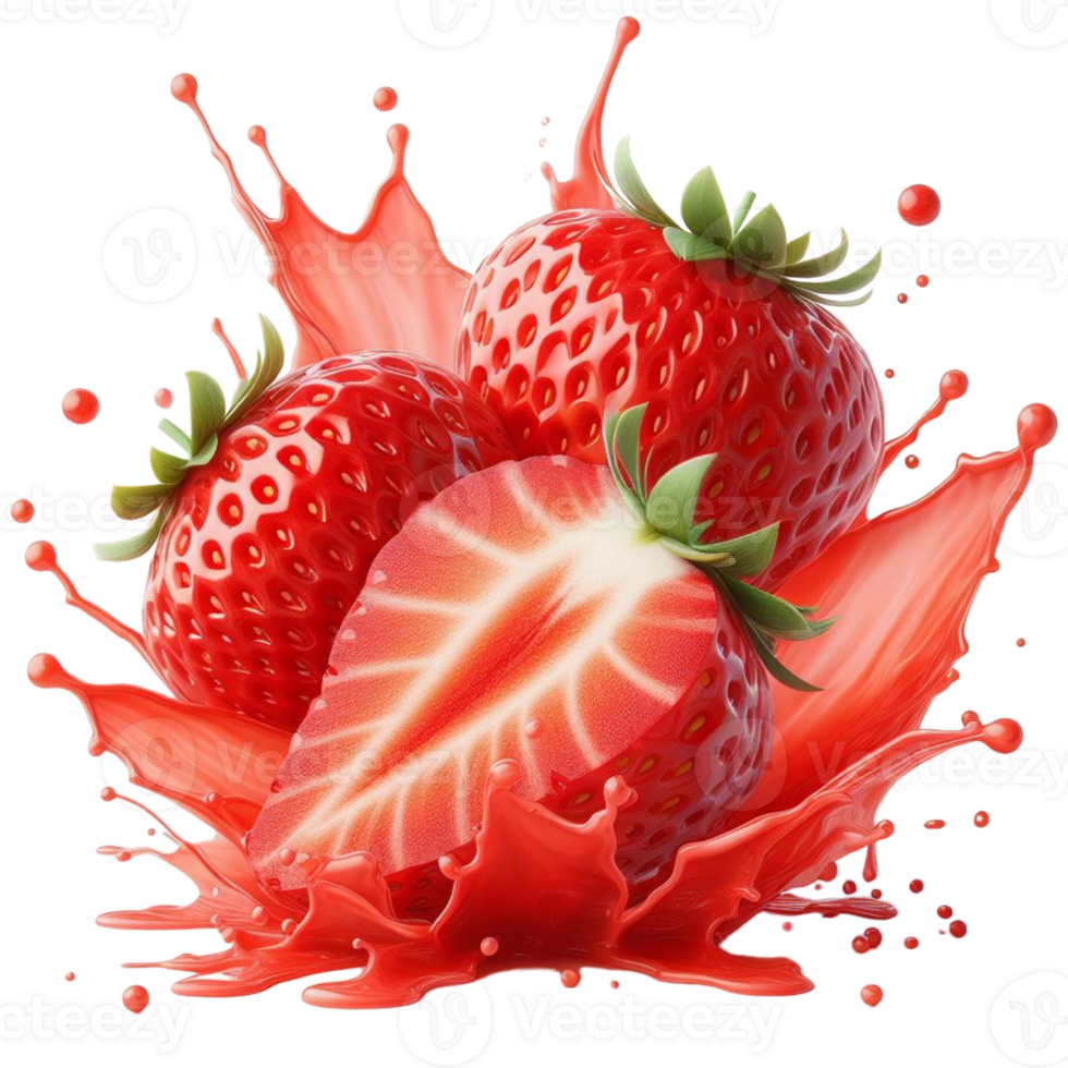 Fresh and delicious strawberry juice png