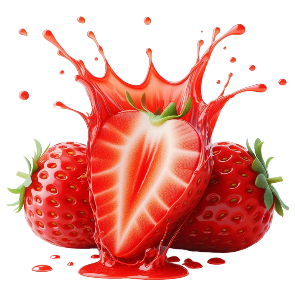Fresh strawberry juice png