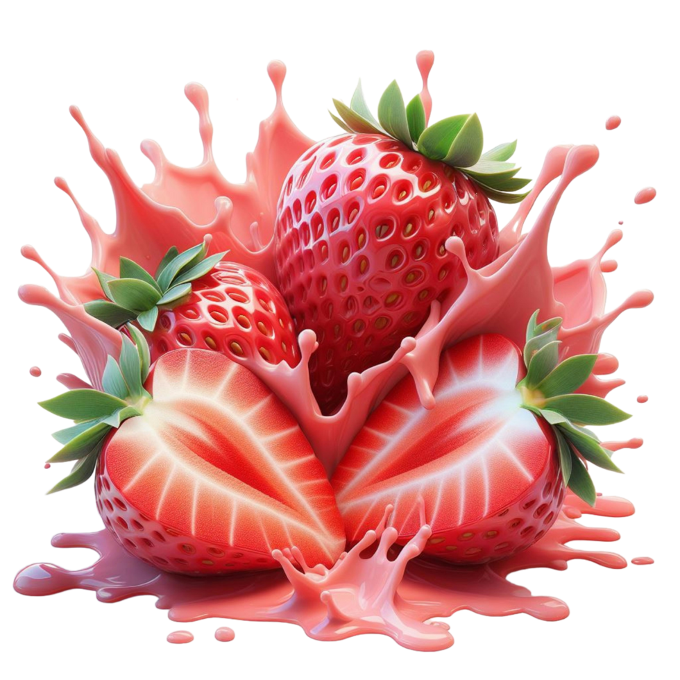 Fresh strawberry juice png