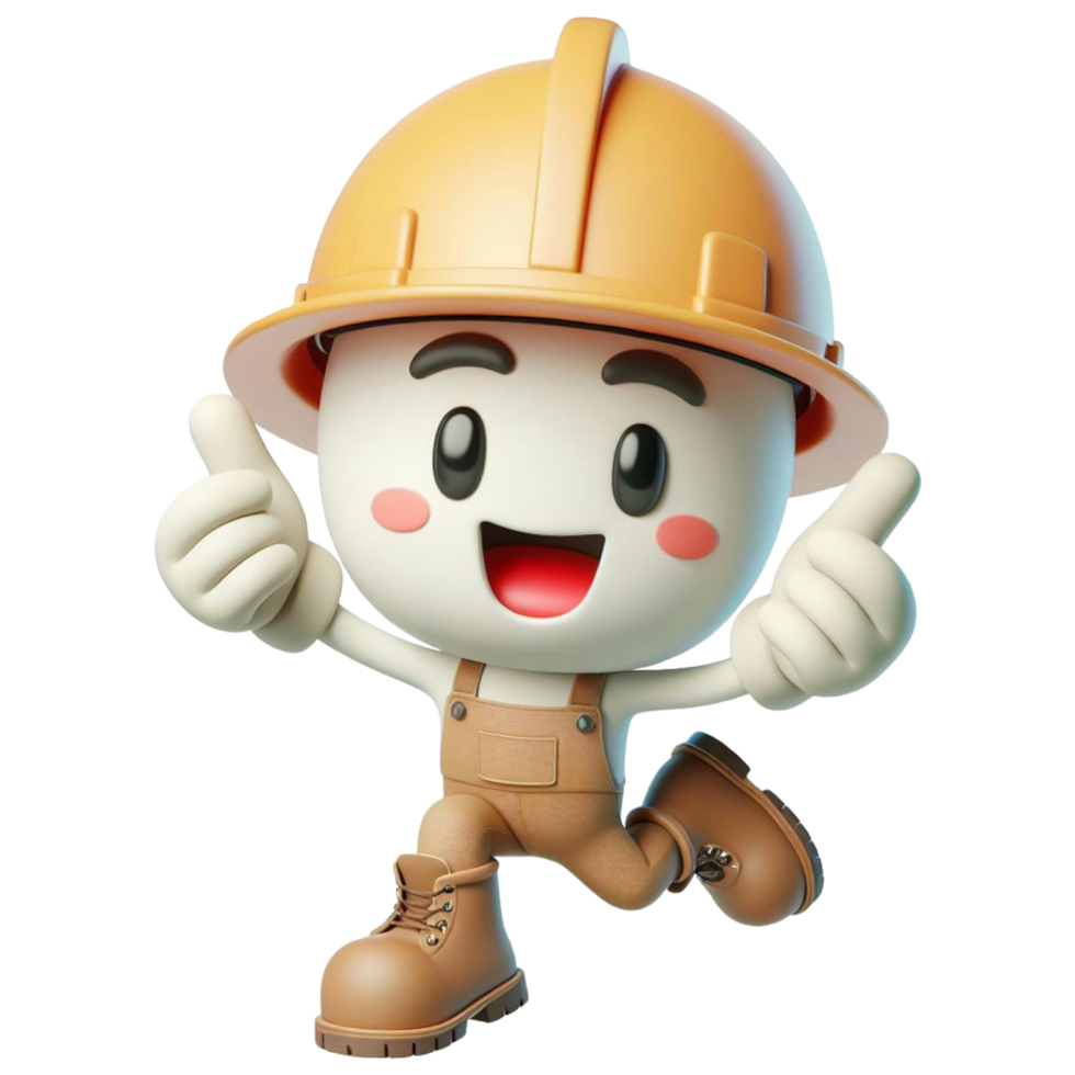 Cute architect character png