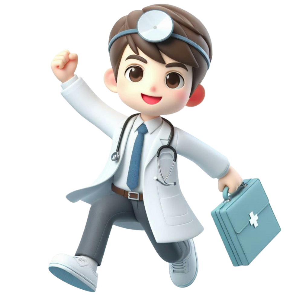 Doctor character carrying a bag png