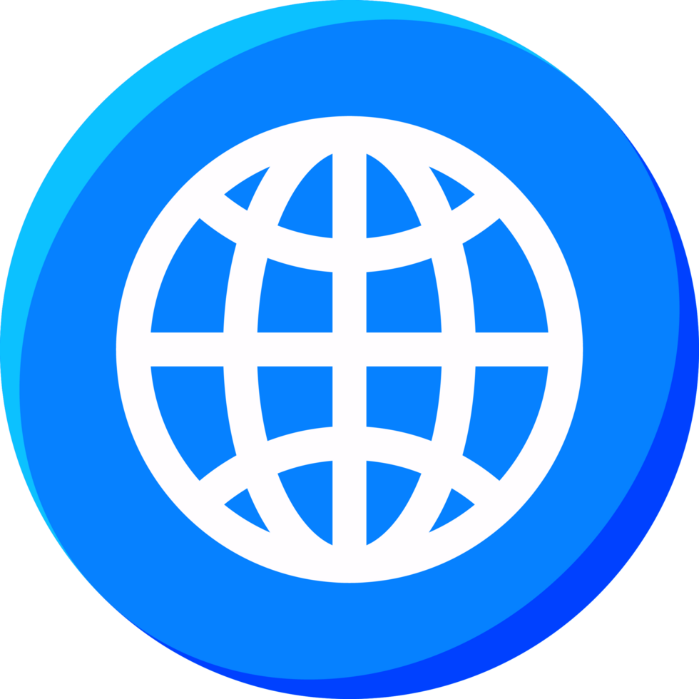Globe icon planet symbol geography grid sign png