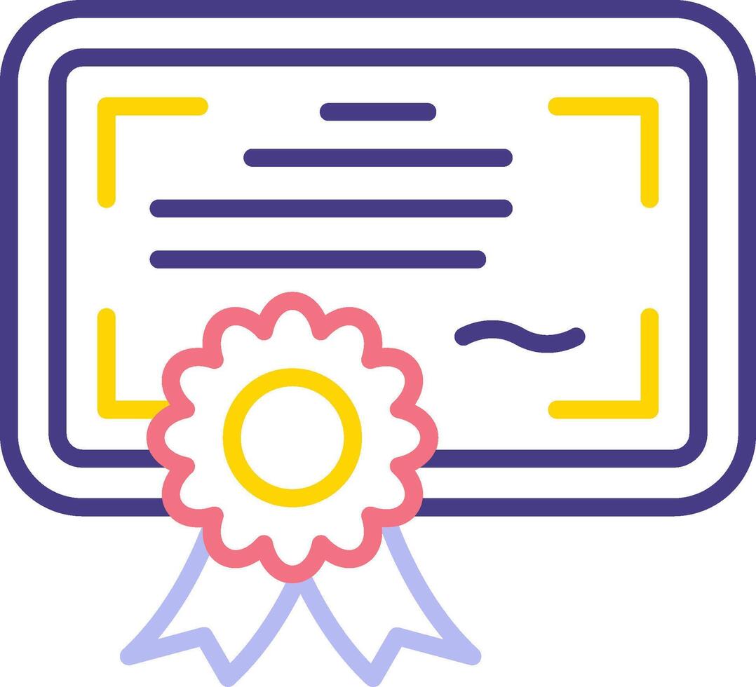 icono de vector de certificado