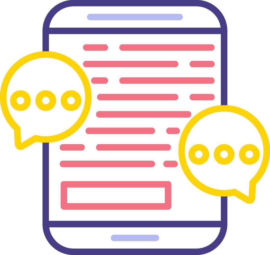 Mobile Chat Vector Icon