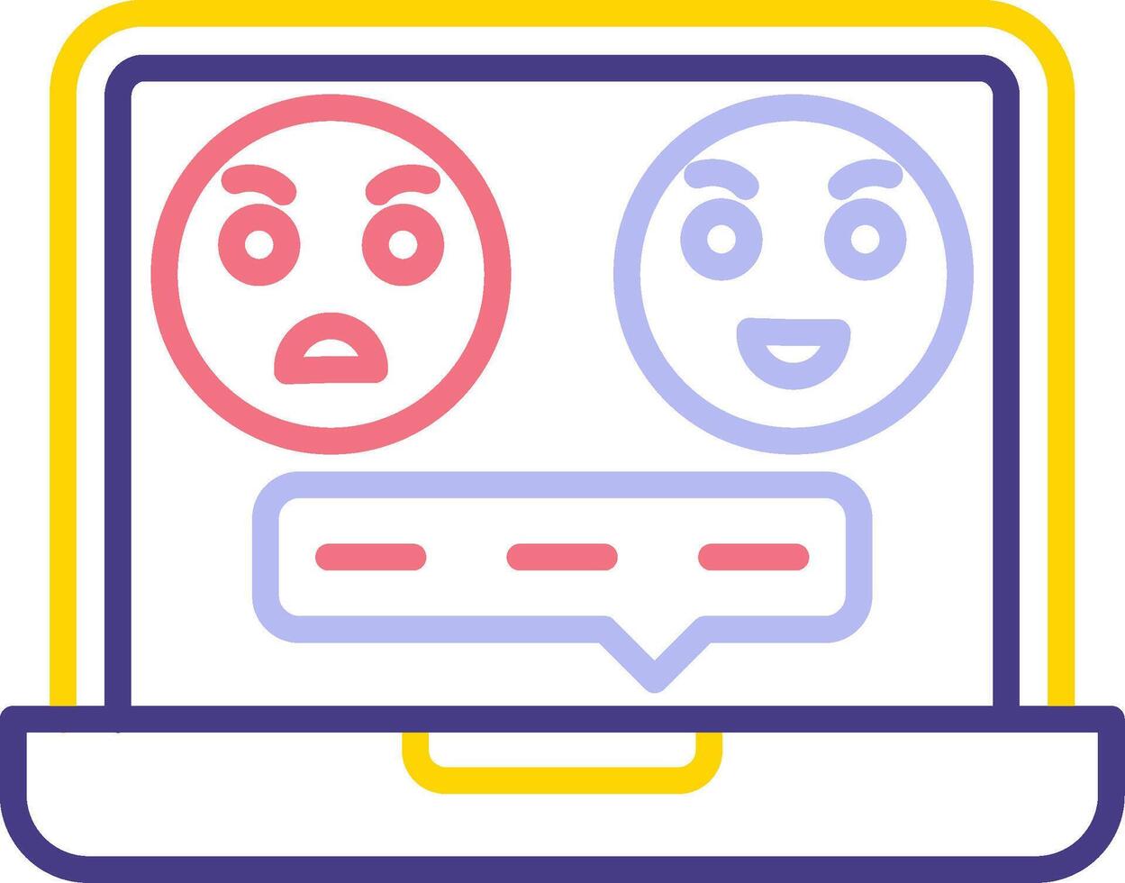 Laptop Chat Vector Icon