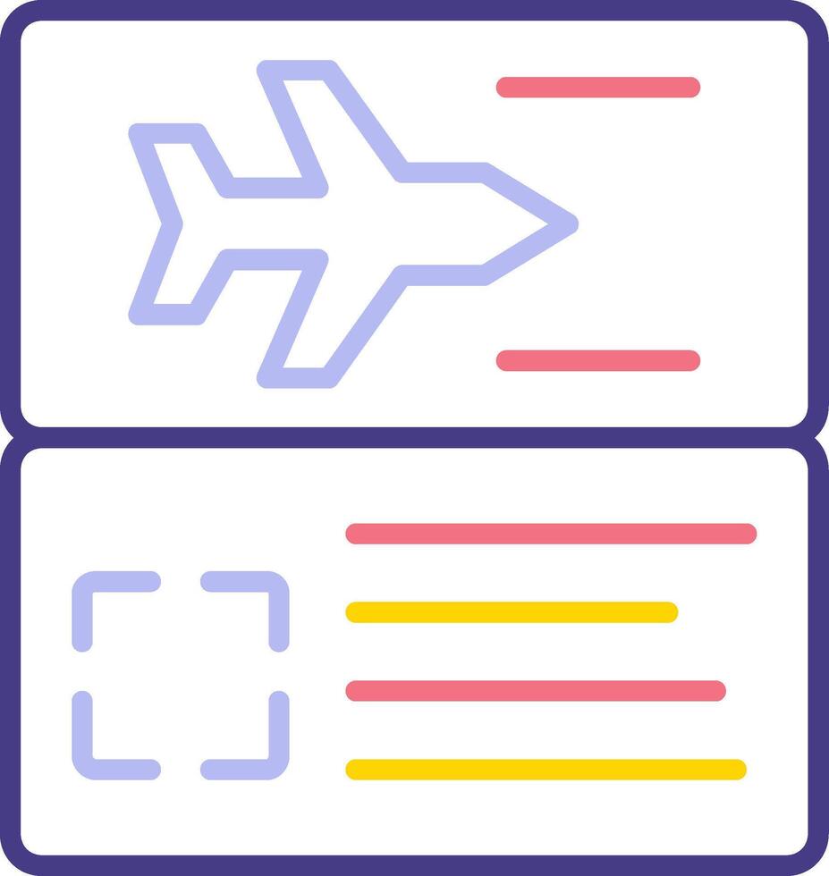Plane Ticket Vector Icon