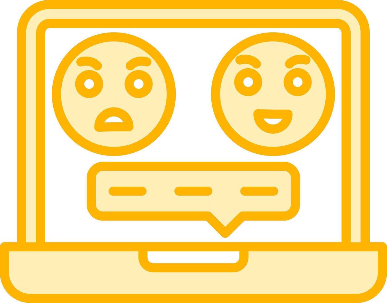 Laptop Chat Vector Icon