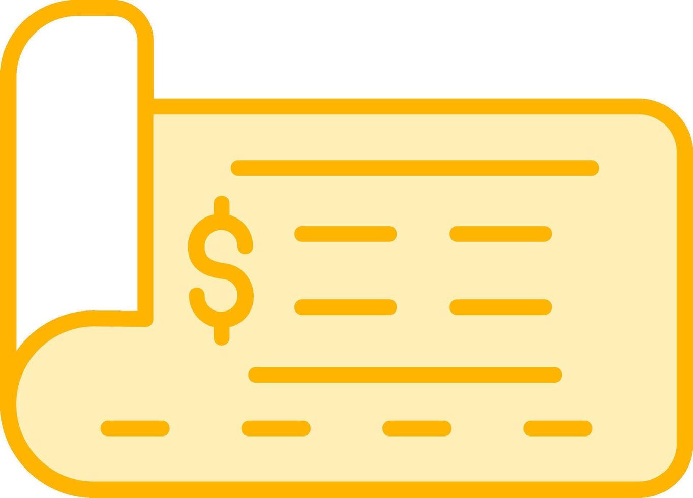 Bank Check Vector Icon