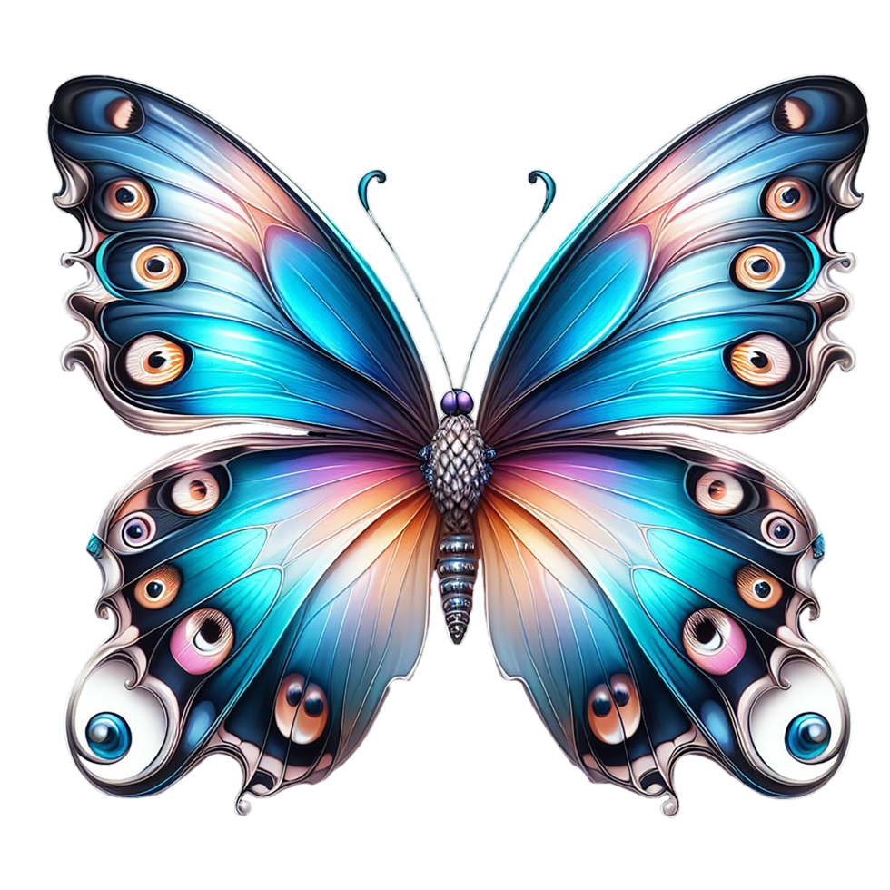 ai généré magnifique coloré papillon png
