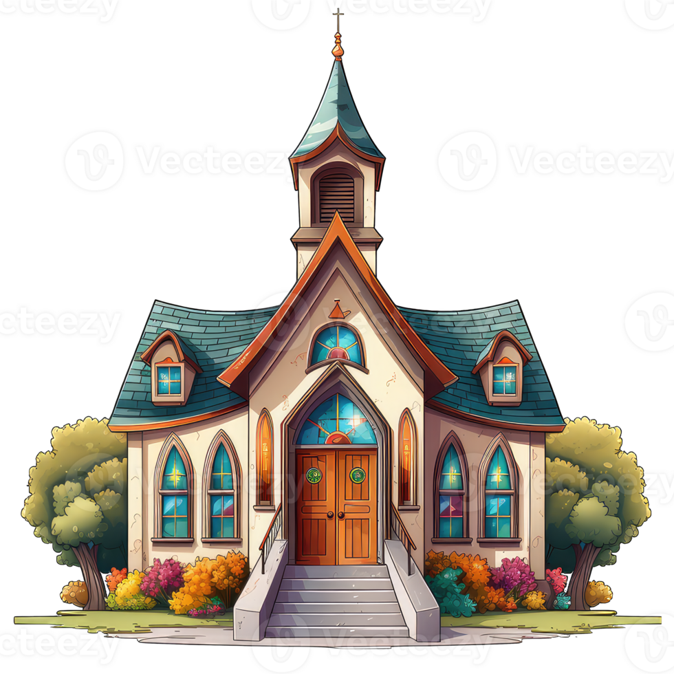 AI generated Old house clipart png