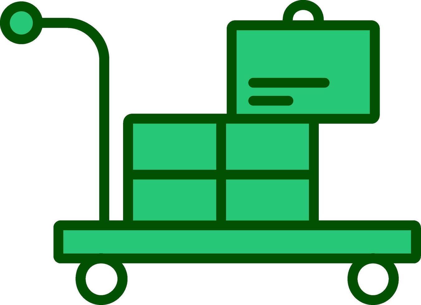 Airport Cart Vector Icon