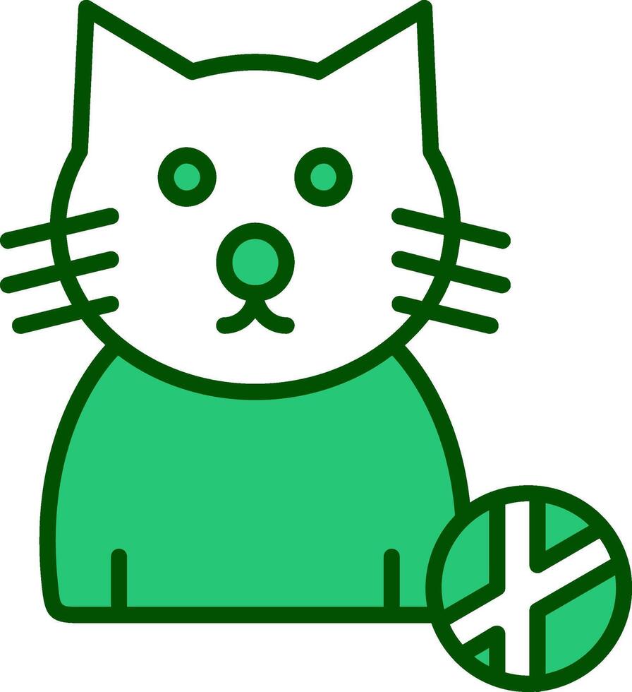 icono de vector de gato