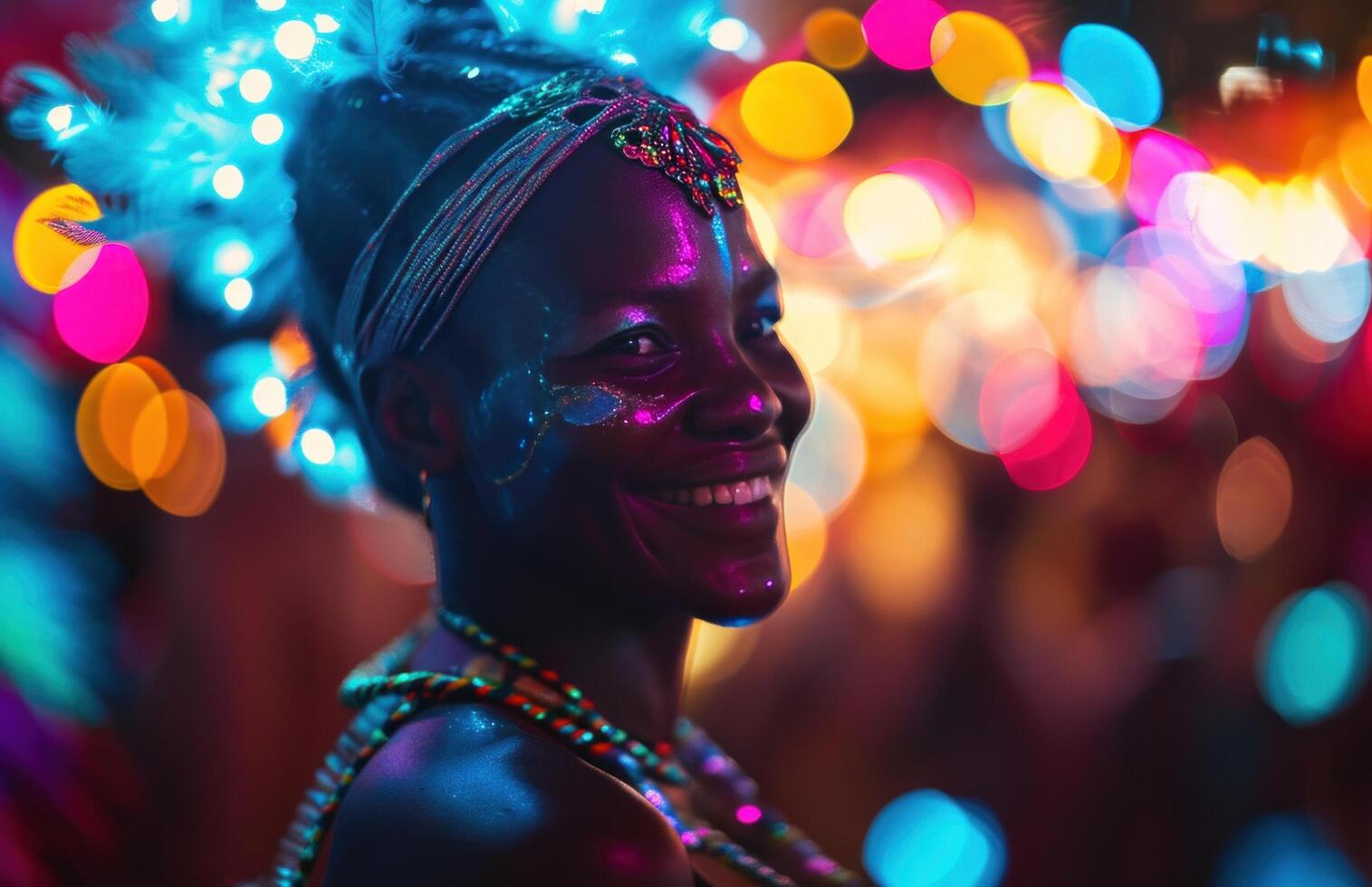 ai generado un carnaval bailarín sonrisas foto