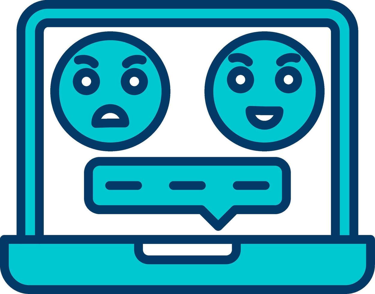 Laptop Chat Vector Icon