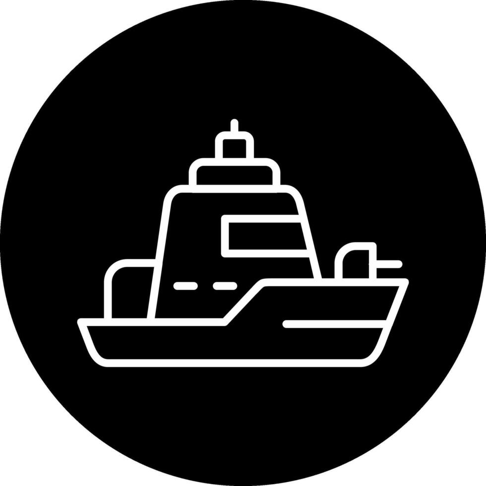 icono de vector de barco