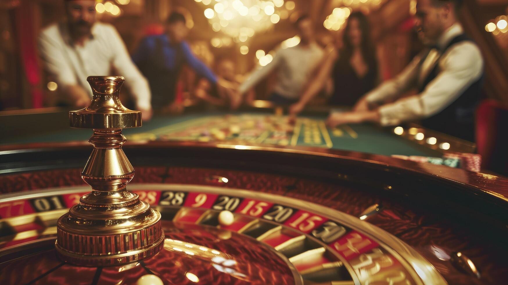 AI generated People addicted to gambling, roulette, horse racing slot machines blackjack, poker photo