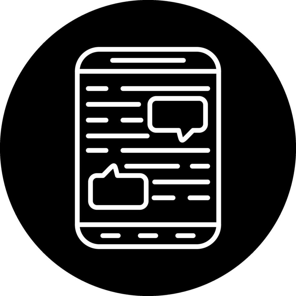 Mobile Chat Vector Icon