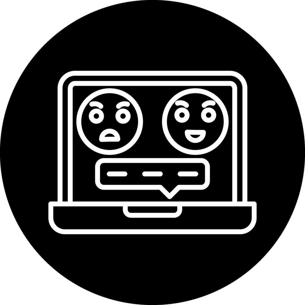 Laptop Chat Vector Icon