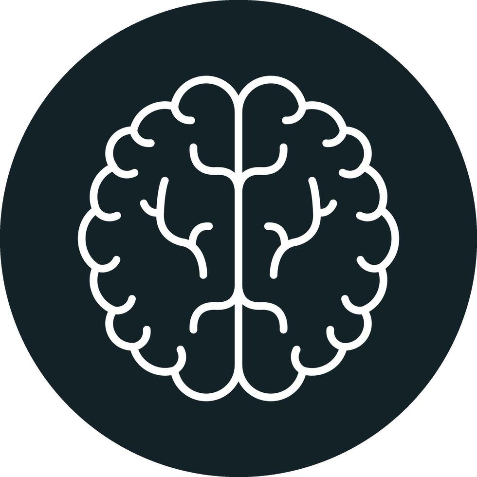 icono de vector de cerebro humano