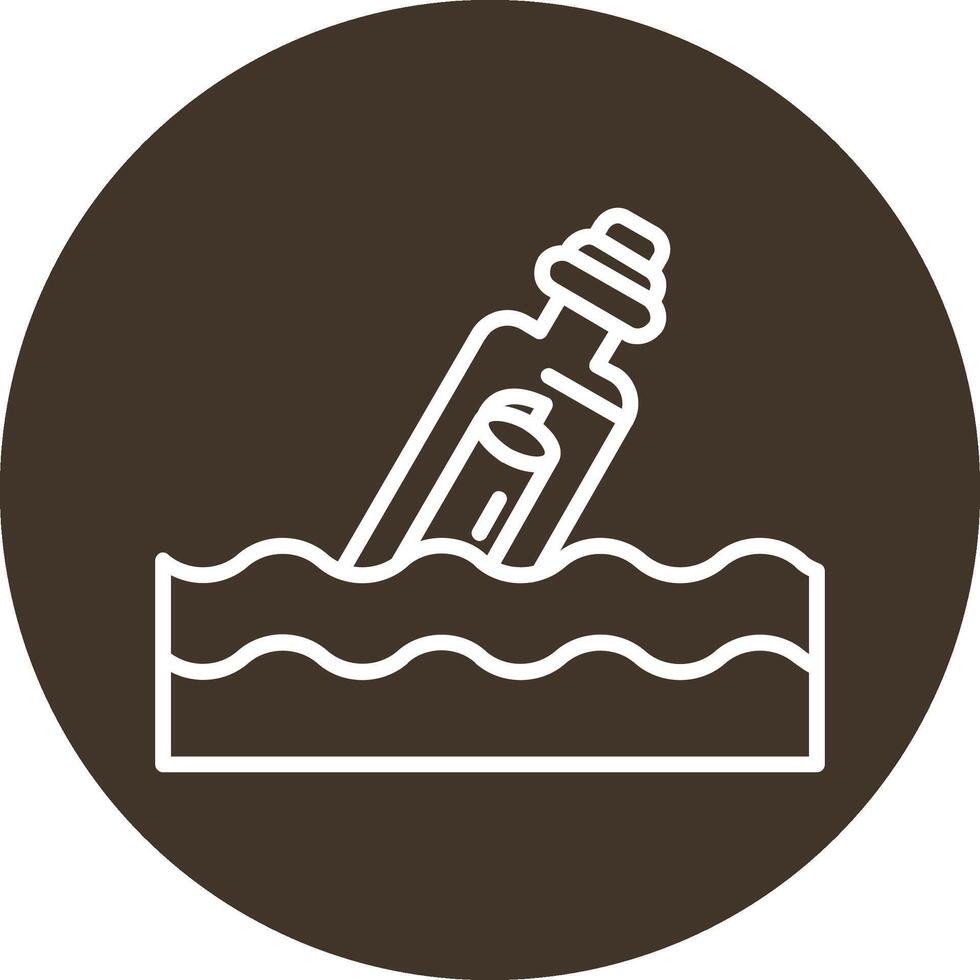 Message In A Bottle Vector Icon