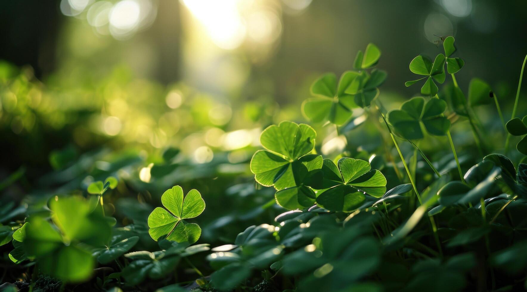 AI generated an image showing pictures of a green clover photo