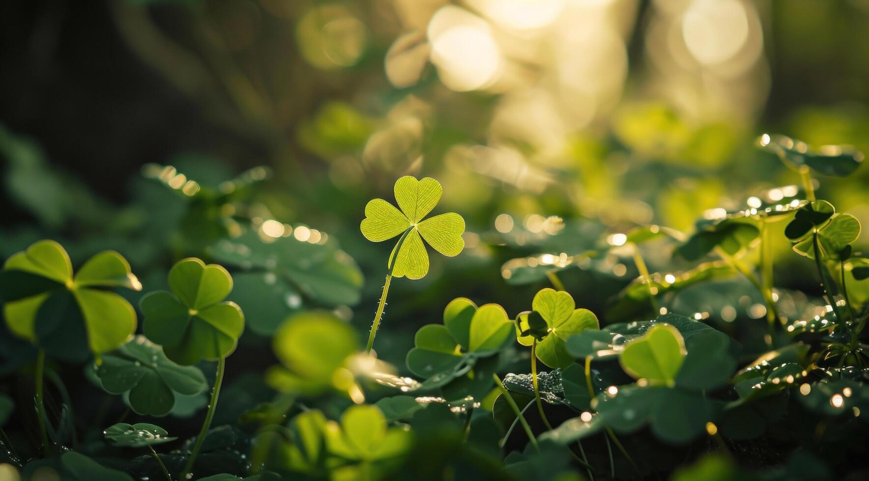 AI generated an image showing pictures of a green clover photo