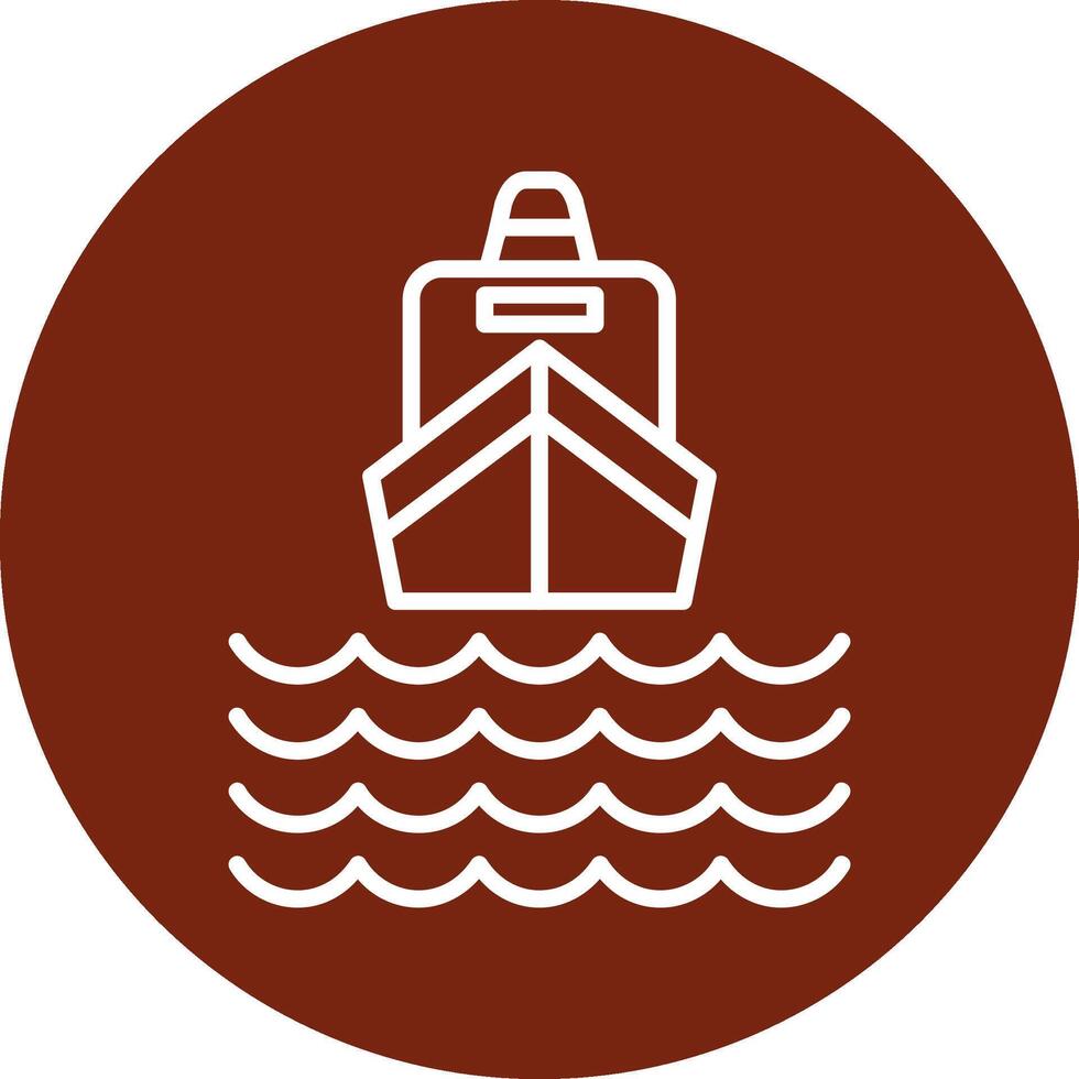 icono de vector de barco