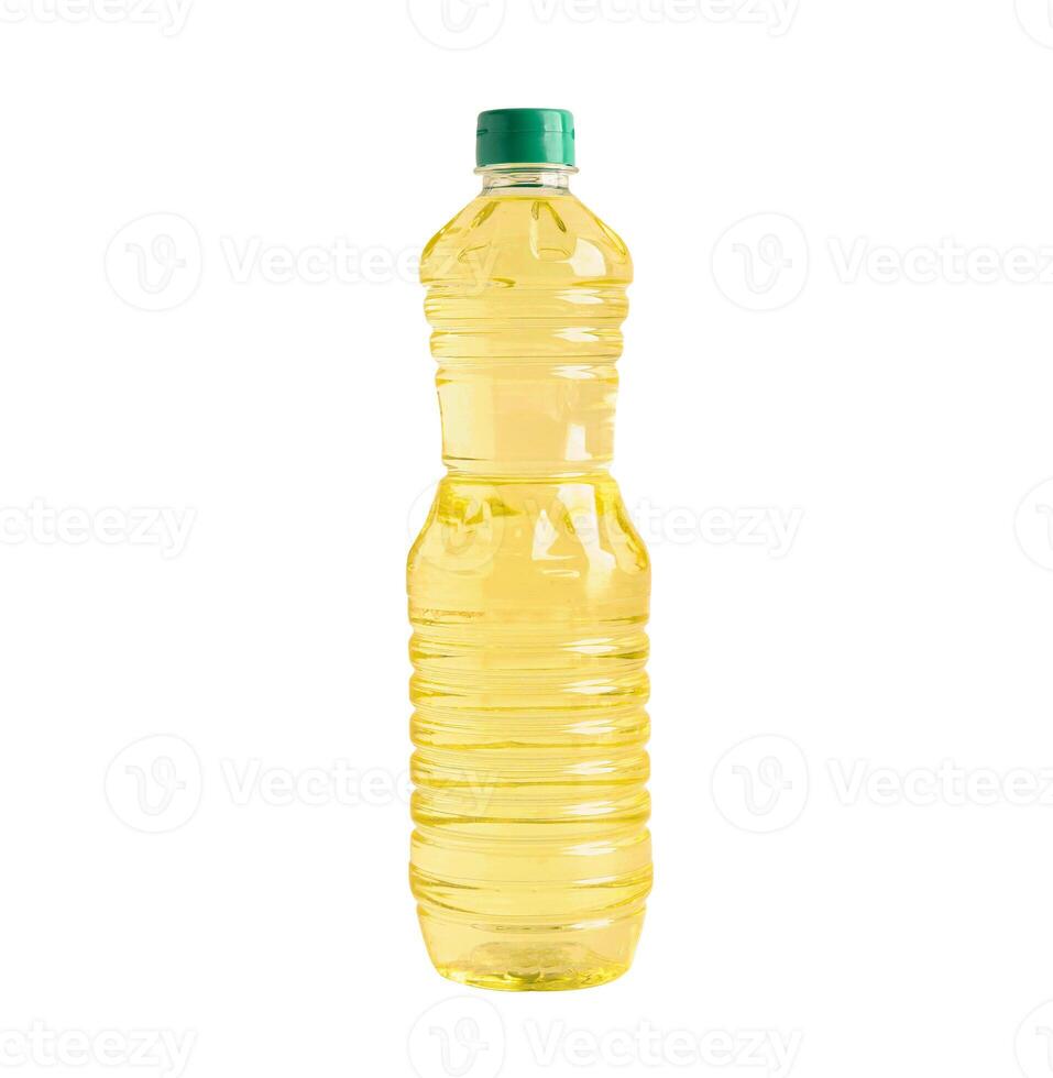 Vegetable glass bottle isolated on white background with clipping path, organic healthy food for cooking. photo