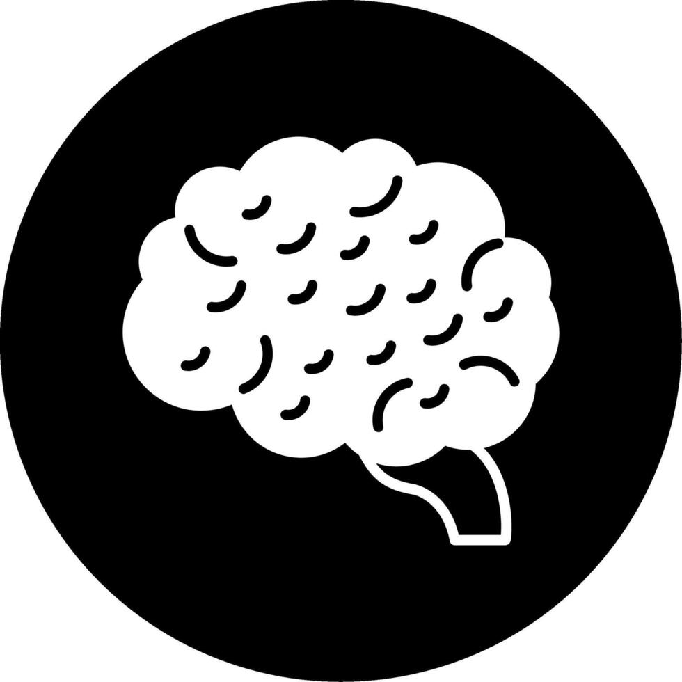 icono de vector de cerebro humano