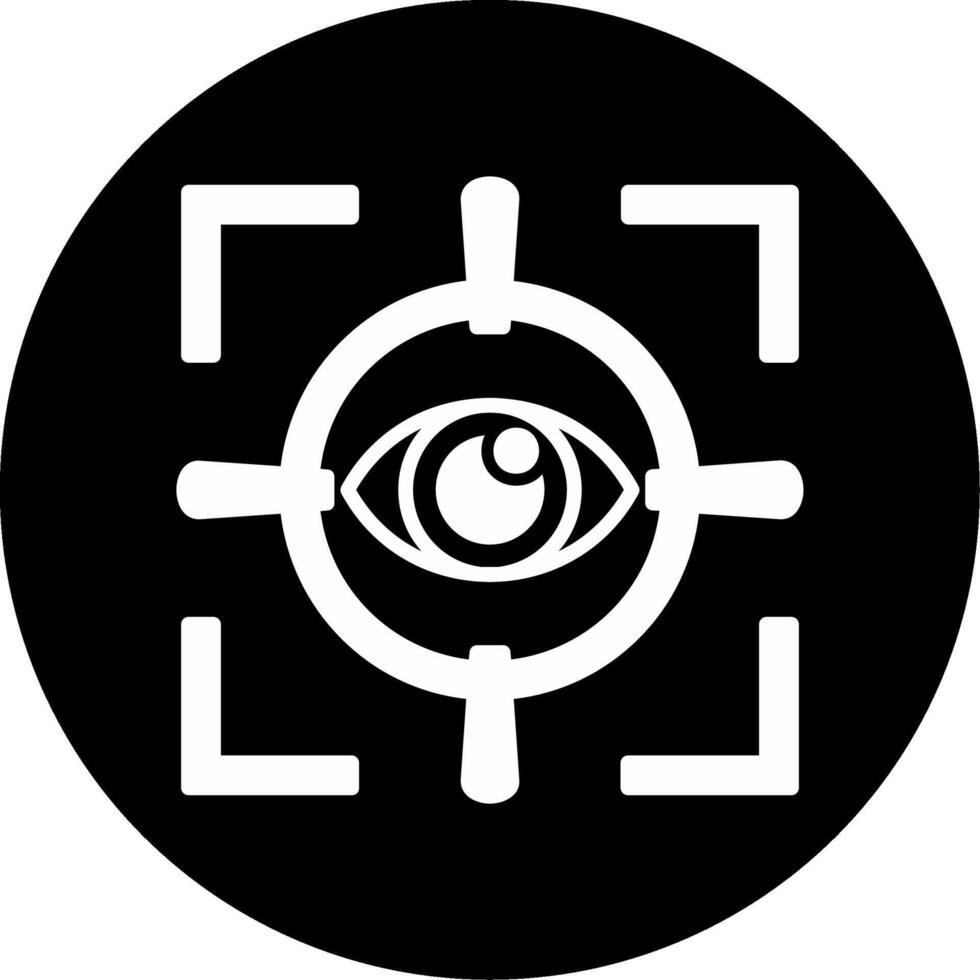 icono de vector de exploración ocular