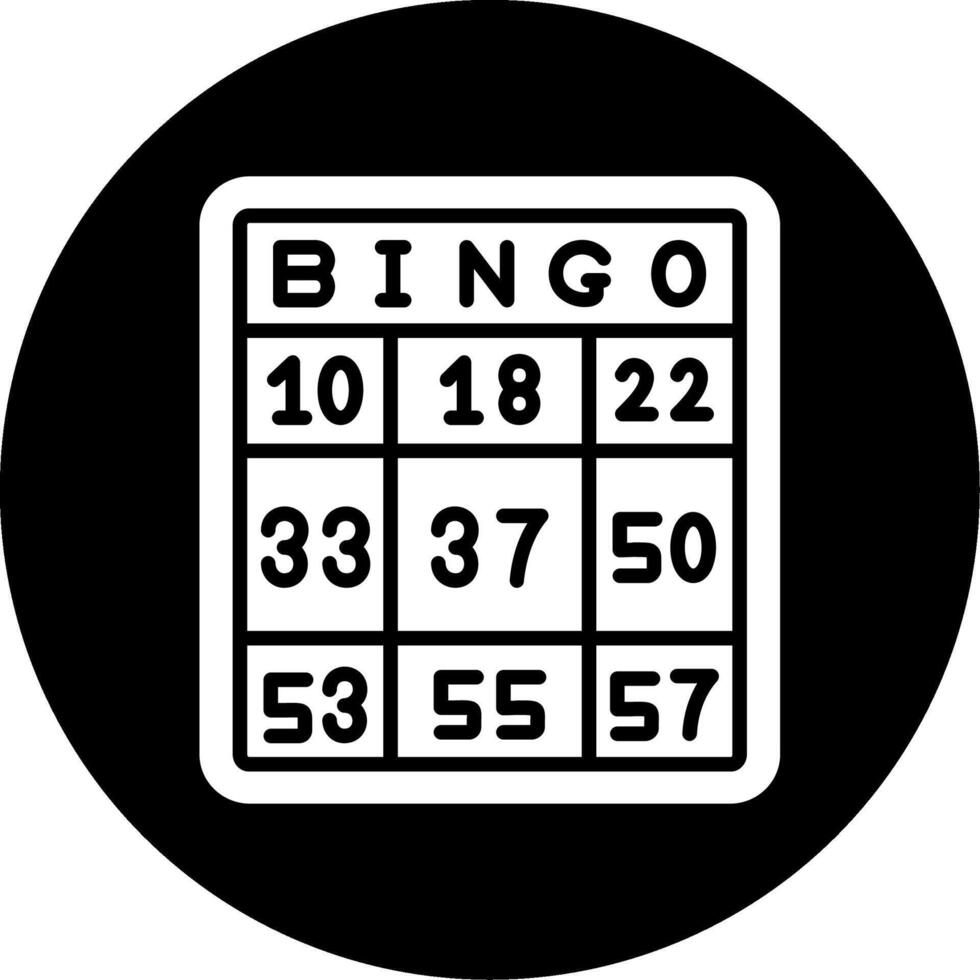 icono de vector de bingo