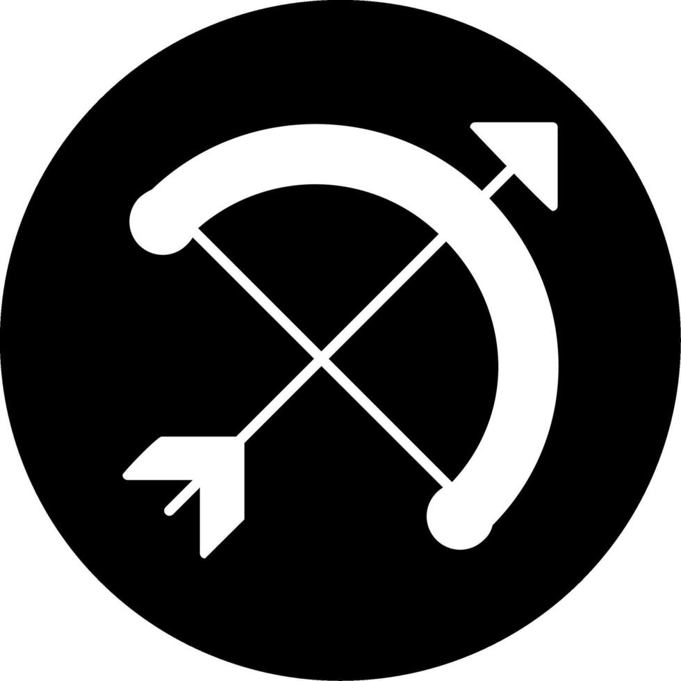 arco y flecha vector icono
