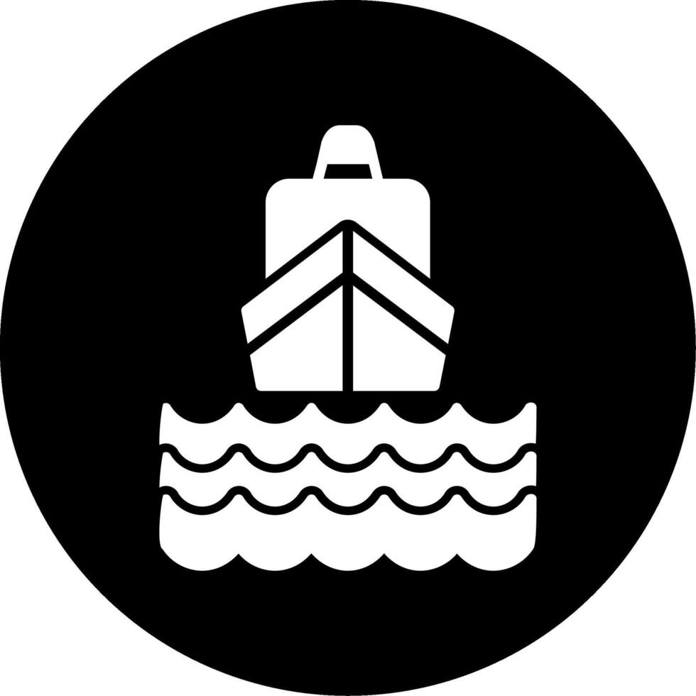 icono de vector de barco