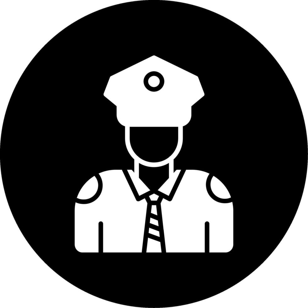 icono de vector de guardia de seguridad