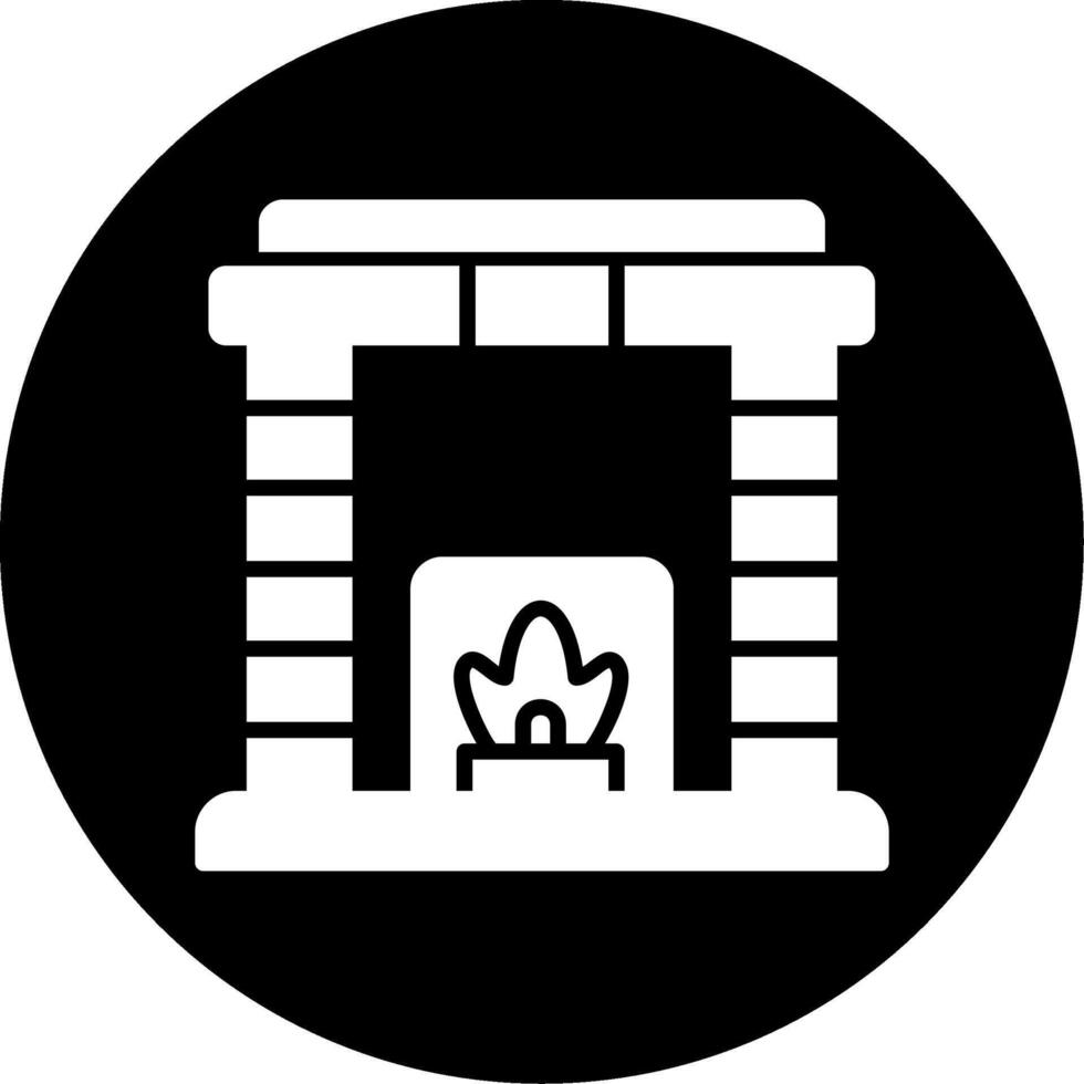 icono de vector de chimenea