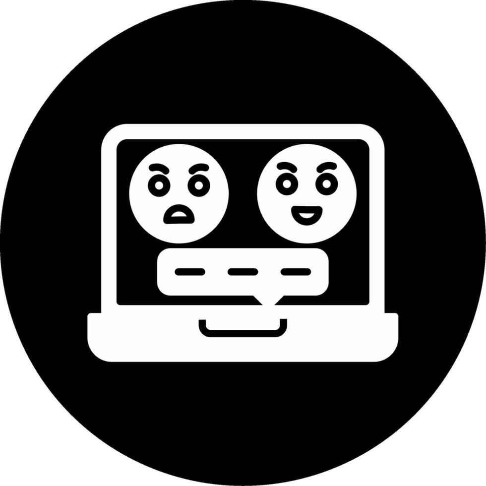 ordenador portátil charla vector icono
