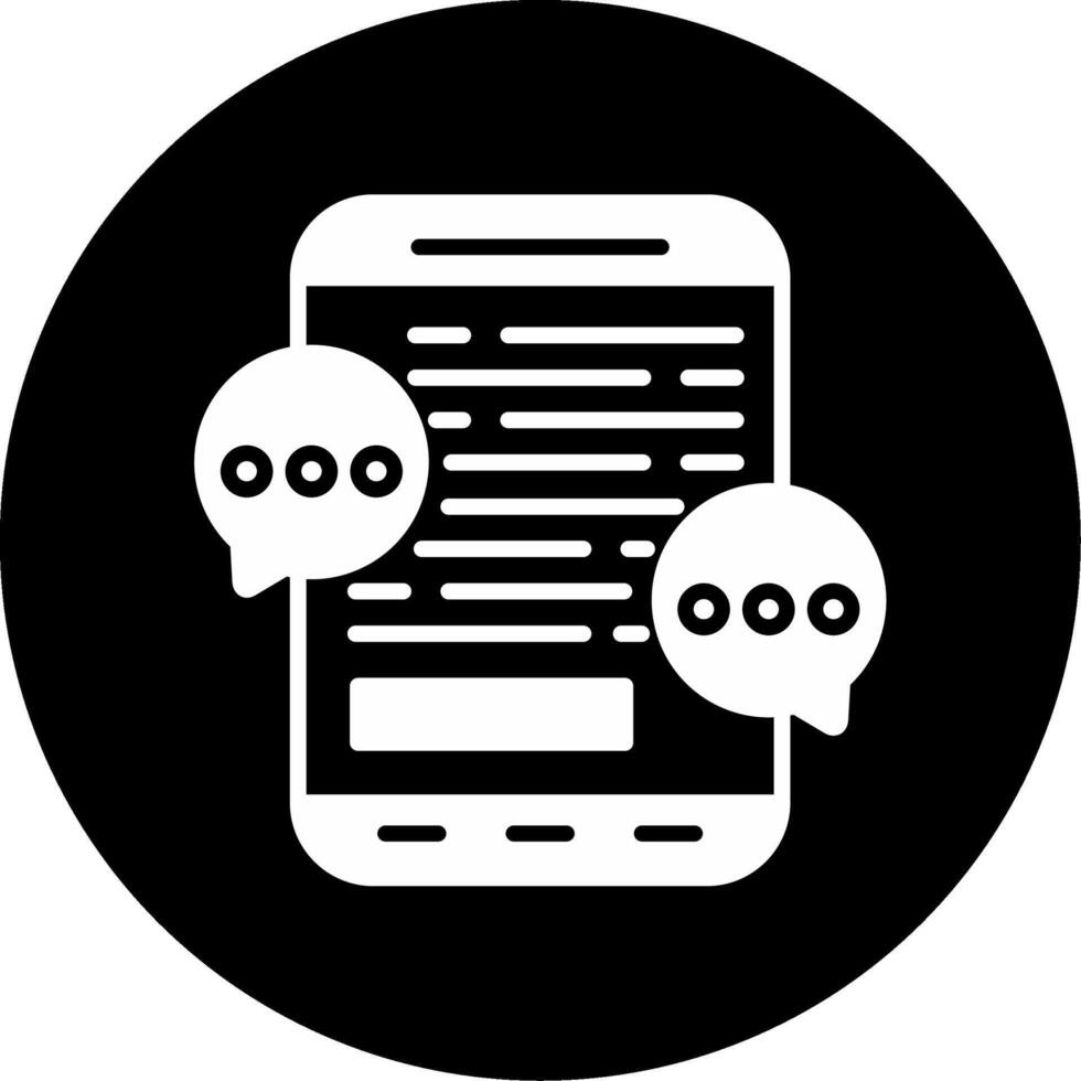 Mobile Chat Vector Icon